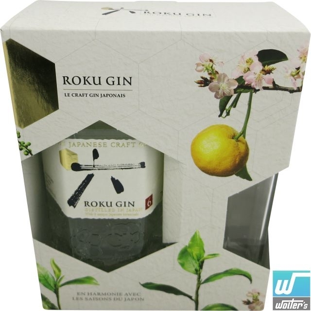 Roku Craft Gin 70cl + Glas Roku Craft Gin 70cl + Glas