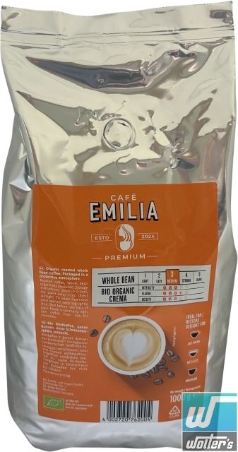 Cafe Emilia Bio Crema 1000g Bohne Cafe Emilia Bio Crema 1000g Bohne