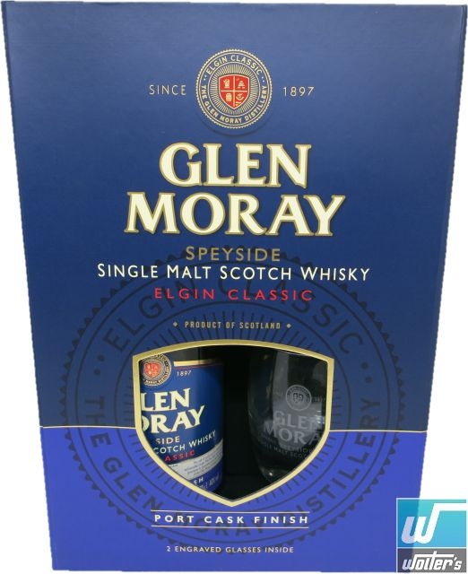 Glen Moray Port Cask 70cl Set mit 2 Gläsern