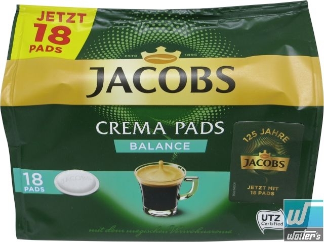 Jacobs Crema Balance Pads 18er 118g Jacobs Crema Balance Pads 18er 118g