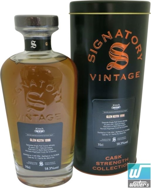 Signatory Vintage Glen Keith 1996 Marsala Cask 70c