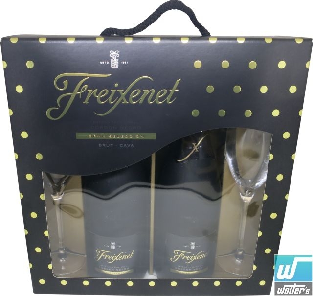 Freixenet Cordon Negro 2 x 75cl GP + 2 Gläser Freixenet Cordon Negro 2 x 75cl GP + 2 Gläser