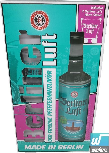 Berliner Luft Pfefferminzlikör 70cl GP + 2 Gläser Berliner Luft Pfefferminzlikör 70cl GP + 2 Gläser