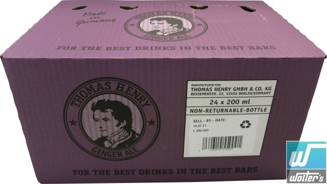 Thomas Henry Ginger Ale 24 x 20cl