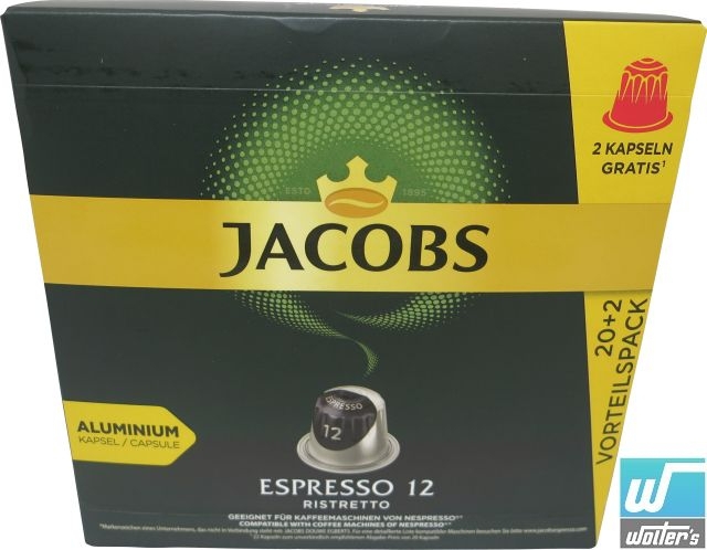 Jacobs Kapseln Espresso Ristretto (12) 20 + 2